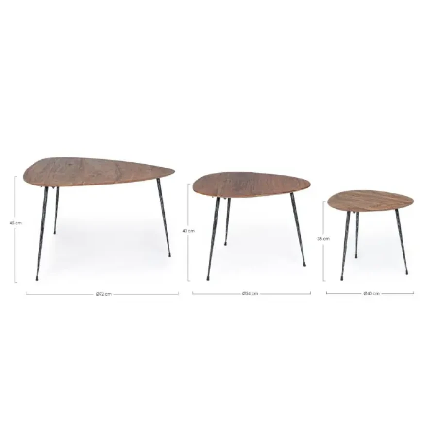 Klubske mizice BOSCAGE so elegantne mizice, ki se odlično podajo v vsak prostor. Dobavljive so v rjavo - črni barvni kombinaciji. Mizna plošča je narejena