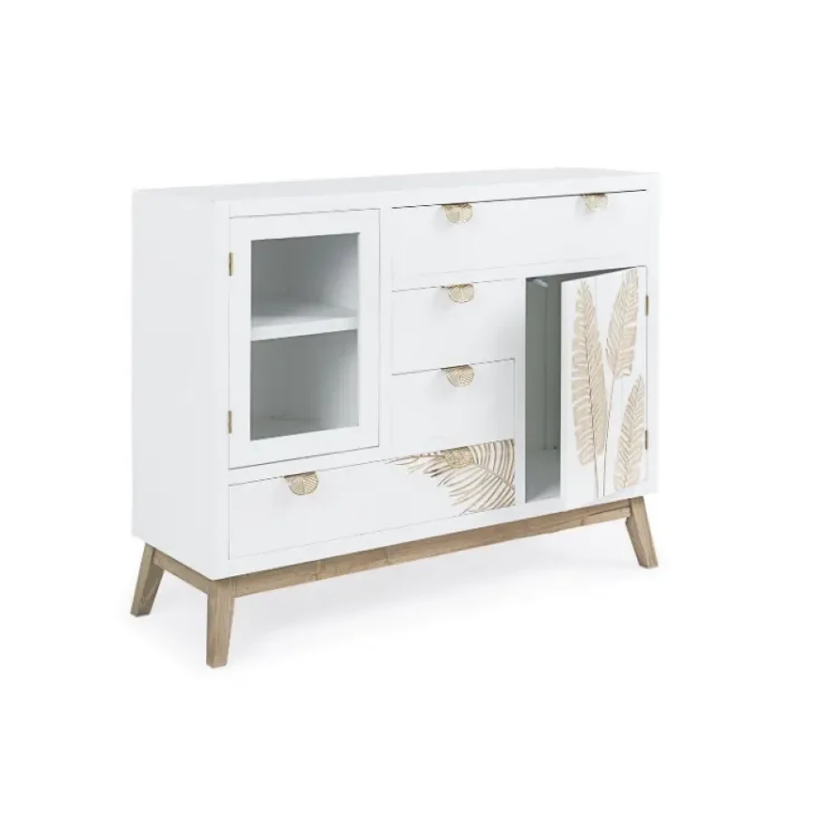 Komoda 2A-4C FOLIUM je eleganten kos pohištva, ki popestri vaš prostor. Njen poseben dizajn vas bo navdušil, saj prinese vašemu prostoru eleganco in