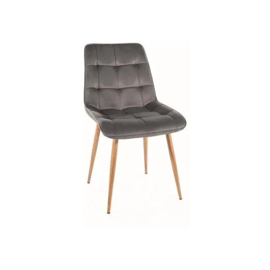 Kuhinjski stol LARA DAB bo prinesel pridih elegance v vsak prostor. Njegove tanke in elegantne noge v barvi lesa so narejene iz kovine, kar stolu daje