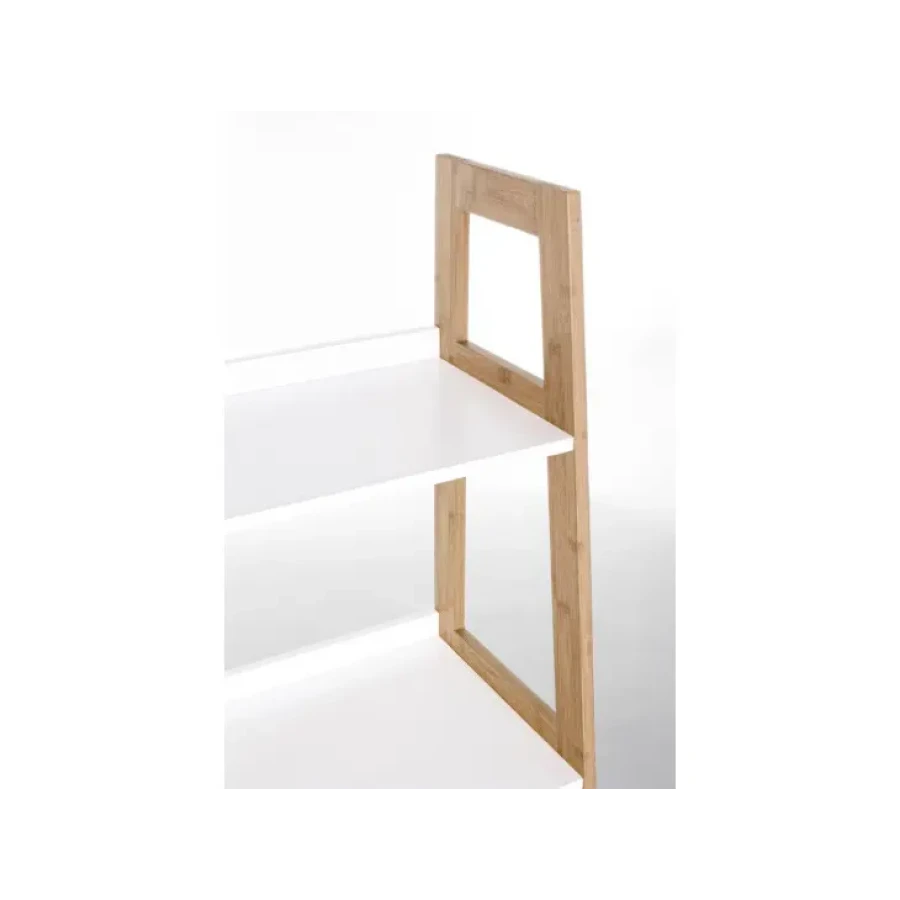 Poličnik 4P BROOKLYN 2 je narejen iz lesenega okvirja in belimi mat policami. Material: - Les Dimenzije: širina: 62cm globina: 38cm višina: 130cm