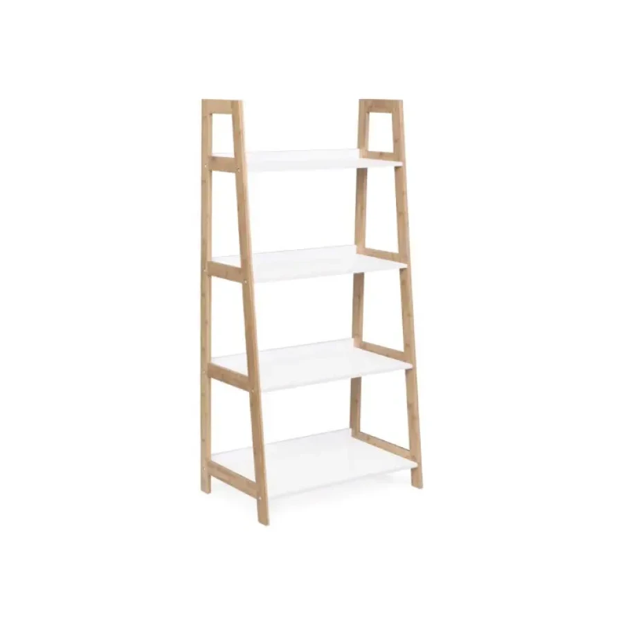 Poličnik 4P BROOKLYN 2 je narejen iz lesenega okvirja in belimi mat policami. Material: - Les Dimenzije: širina: 62cm globina: 38cm višina: 130cm