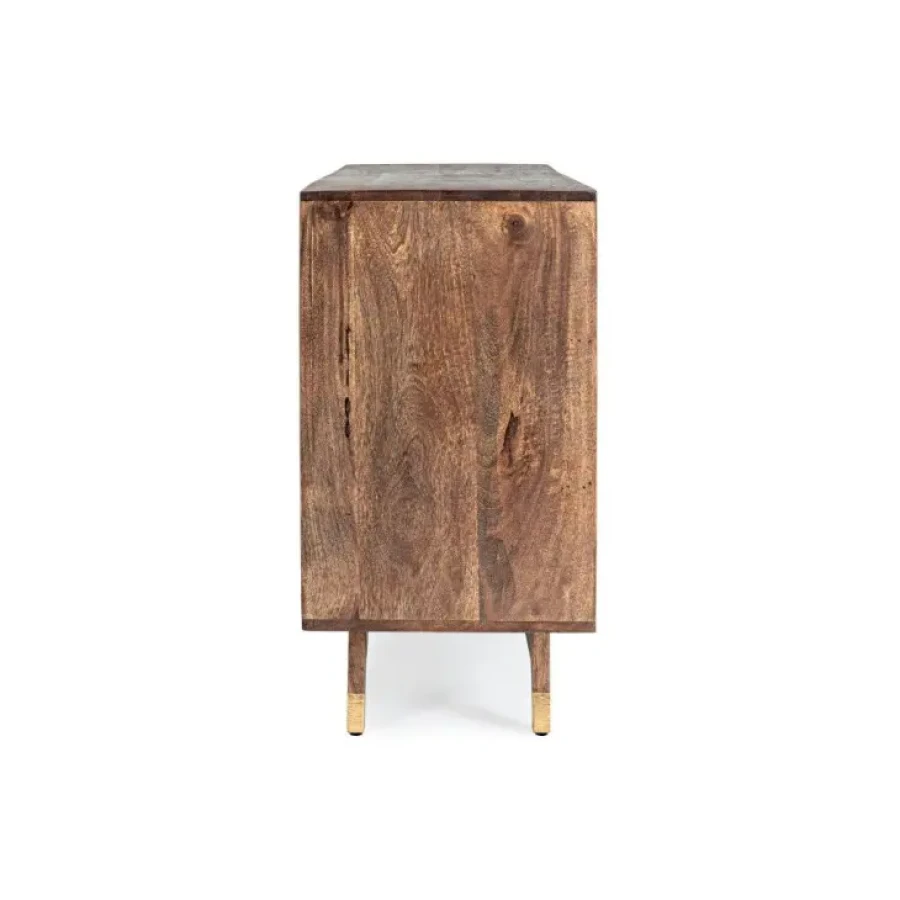 Predalnik 7C DHAVAL ima okvir iz lesa in MDF-ja. Ima jeklene ročaje. Material: - Les - MDF - Jekleni ročaji Barve: - Les - Mešane Dimenzije: širina: 110cm