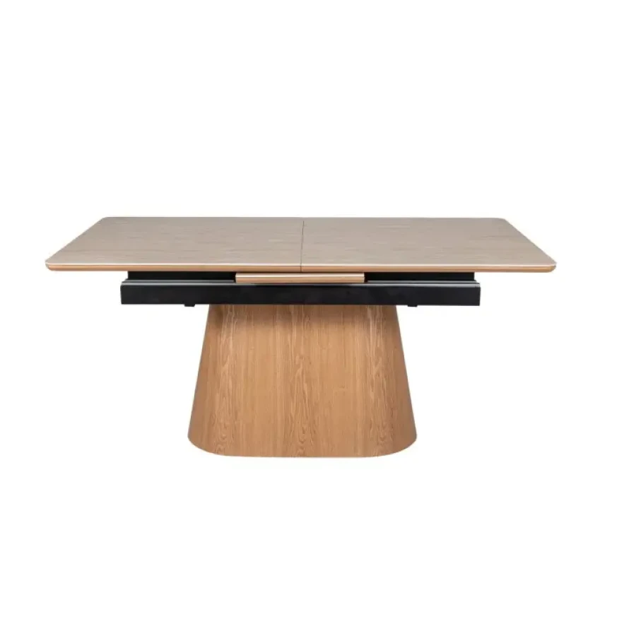 Raztegljiva jedilna miza MONAKO 2 je elegantna in moderna miza. Miza ima funkcijo raztezanja. Lahko jo imaste zloženo ali jo raztegnete do dolžine 200 cm.