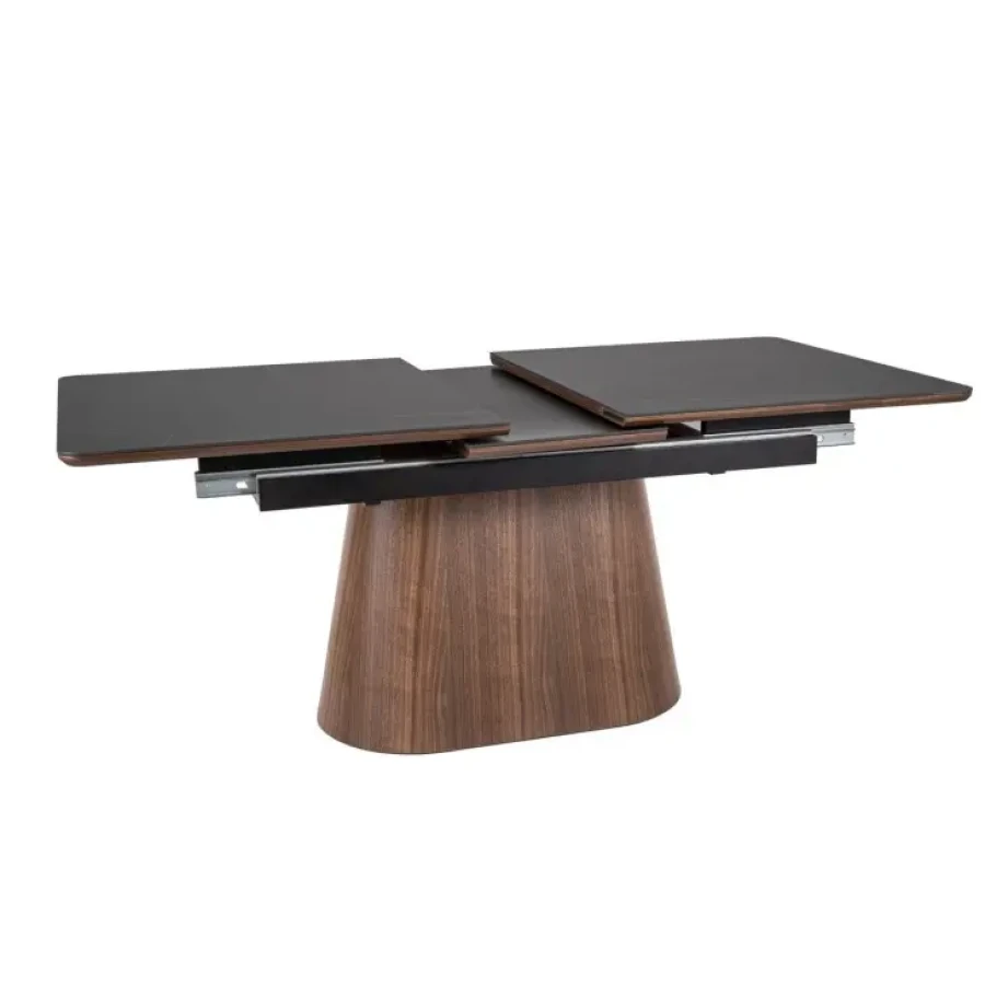 Raztegljiva jedilna miza MONAKO je elegantna in moderna miza. Miza ima funkcijo raztezanja. Lahko jo imaste zloženo ali jo raztegnete do dolžine 200 cm. Miza