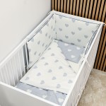 FreeON posteljni komplet Lina 8v1 siva srcaNaj bo nočni počitek udoben