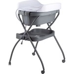 FreeON Stojalo z banjico in s previjalno podlogo Swan grey - slika 2