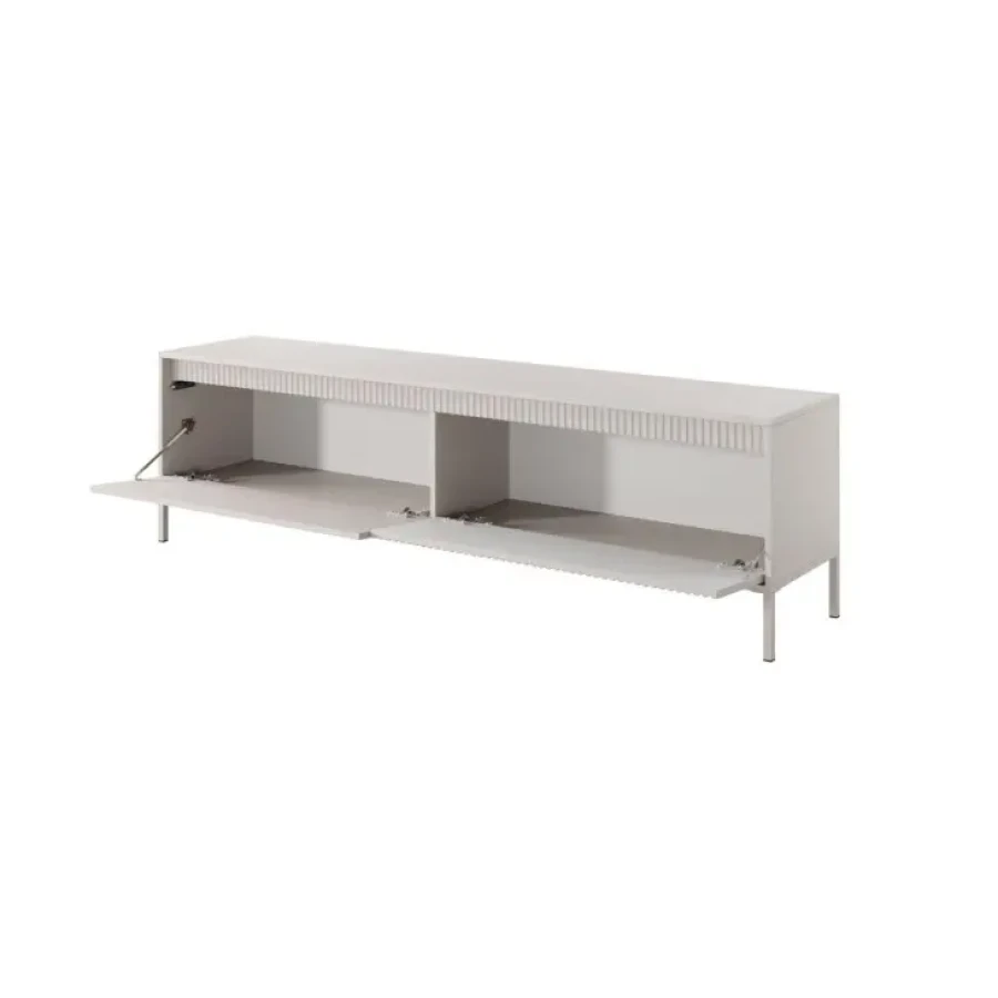 TV regal FIFIJA - bež, je eleganten kos pohištva, ki popestri vaš prostor s svojim luksuznim dizajnom. Narejen je iz kakovostnih materialov v bež barvi.