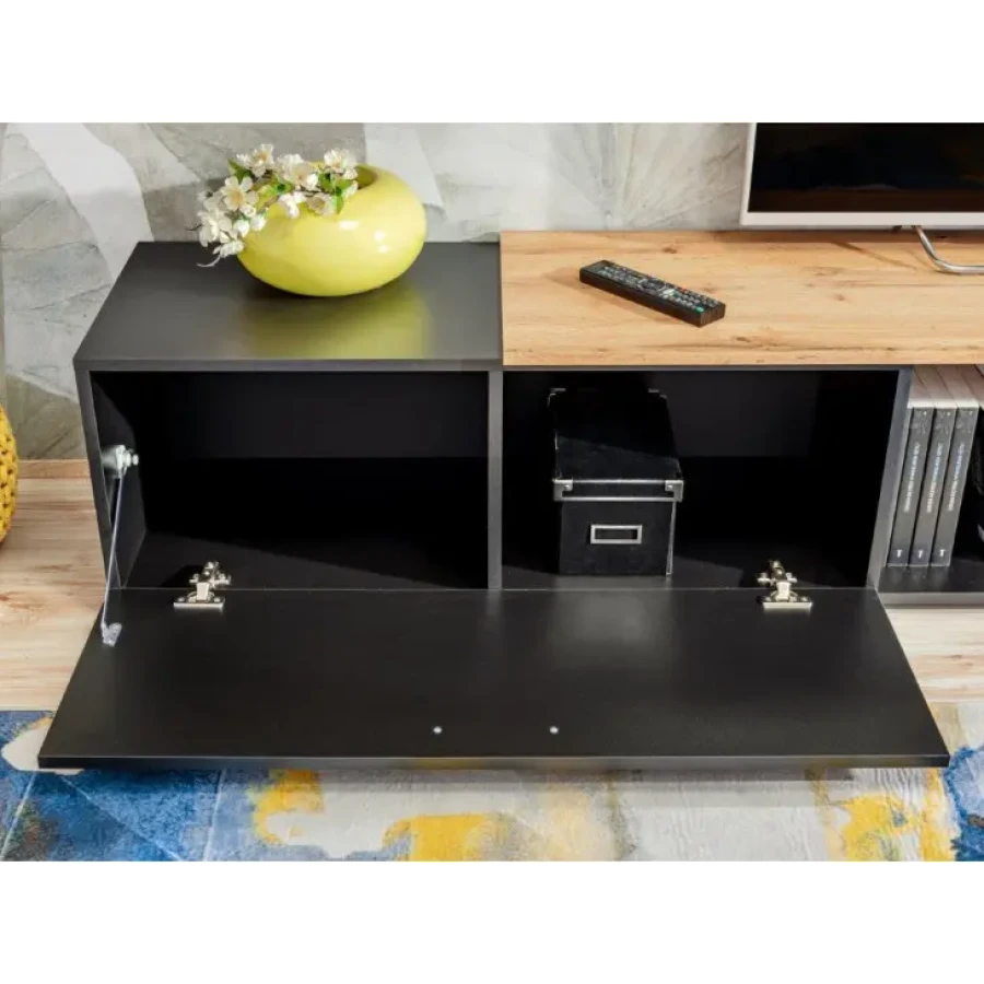 TV regal HAZE 2 je kvaliteten ter moderen regal po izjemni ceni. Zaradi svojega preprostega ter minimalističnega izgleda se bo prilegel v vsak dom. Dobavljiv