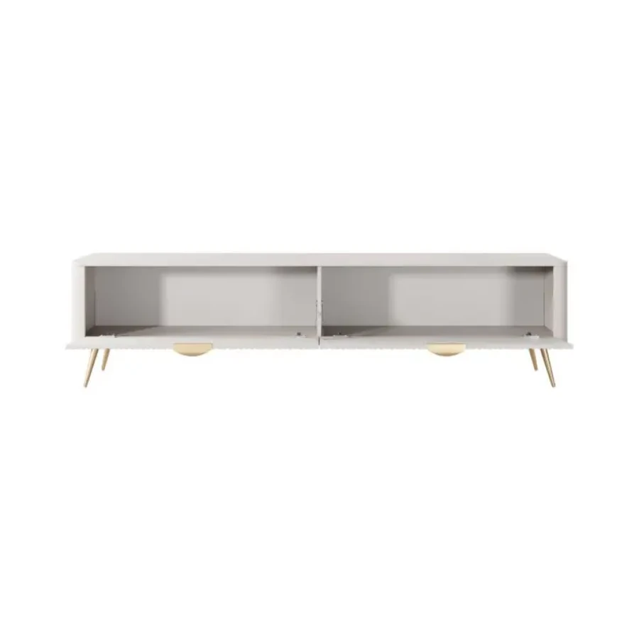 TV regal LILJA - 163, je eleganten kos pohištva, ki popestri vaš prostor s svojim luksuznim dizajnom. Narejen je iz kakovostnih materialov v barvi beige.