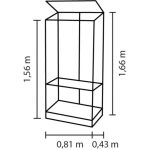 VITAVIA POLIS BALCONY GREENHOUSE 350 ESG STEEL FOUNDATION, BLACK - slika 6