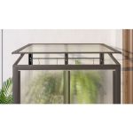 BALKONSKI RASTLINJAK VITAVIA POLIS HKP4MM STEEL FOUNDATION, BLACK - slika 7