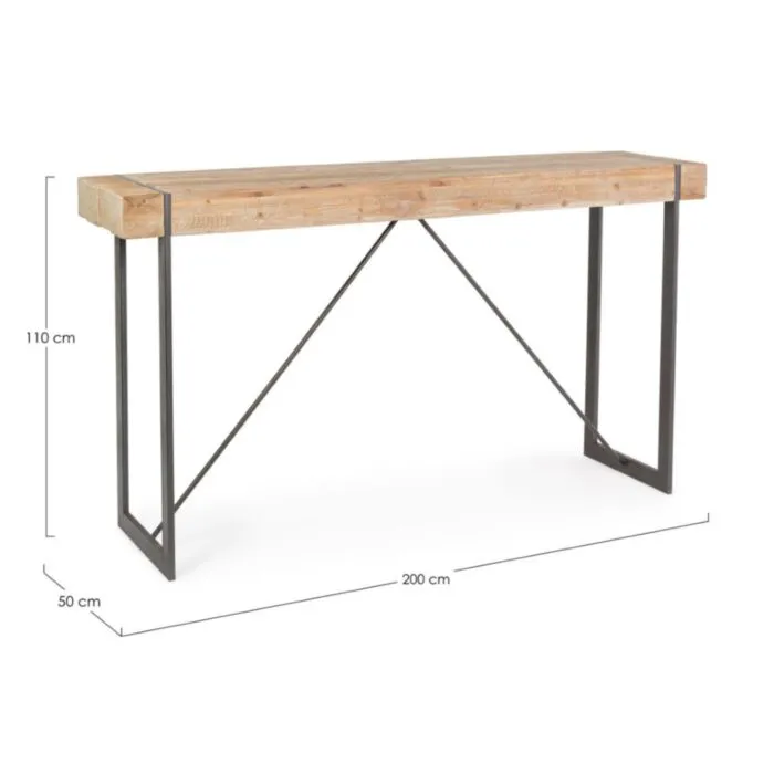 Barska miza GARRETT 200X50 Barska miza GARRETT 200X50 . Barska miza GARRETT, je popolen in eleganten kos pohištva. Narejena je iz kovinskega ogrodja, mizna plošča je narejena iz