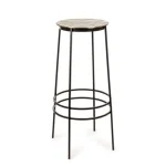 Barski stol AMIRA ORO H77 ima kovinsko konstrukcijo, sedež pa je iz aluminija. Material: - Kovina - Aluminij Barva: - Počen vzorec Dimenzije: širina: Ø36cm