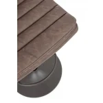 Barski stol CONNOR VINTAGE rjava . Barski stol CONNOR VINTAGE rjava ima okvir iz kovine, sedalni del je iz poliuretanske pene ki ima čez umetno usnje.