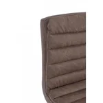 Barski stol CONNOR VINTAGE rjava . Barski stol CONNOR VINTAGE rjava ima okvir iz kovine, sedalni del je iz poliuretanske pene ki ima čez umetno usnje.