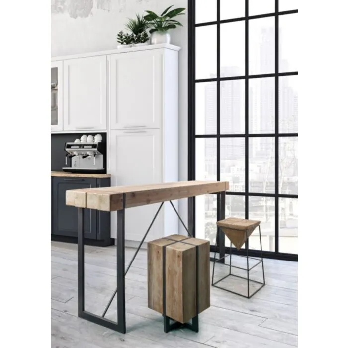 Barski stol GARRETT H70 Barski stol GARRETT H70 . Barsrki stol GARRETT je narejen iz kovinskega ogrodja, sedišče je v videzu lesa. širina: 32cm globina: 32cm višina: 70cm