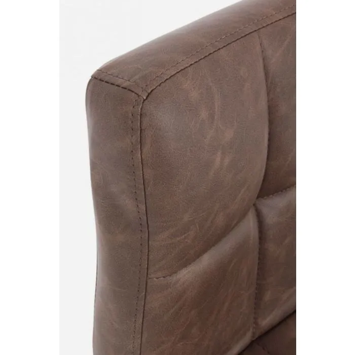 Barski stol GREYSON VINTAGE rjava Barski stol GREYSON VINTAGE rjava . Barski stol GREYSON VINTAGE rjava ima okvir iz kovine, sedalni del je iz poliuretanske pene ki ima čez umetno usnje.