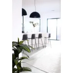 Barski stol KYRA vintage antracit . Barski stol KYRA vintage antracit je narejen iz polipropilena in prevlečen v umetno usnje ter ima jeklene noge. Dimenzije: