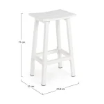 Barski stol SKIPPER - bela - slika 7