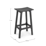 Barski stol SKIPPER - črna - slika 8