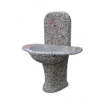 BETONSKI UMIVALNIK CEGRAM VRTNI GABER S POLICO PRANO SIVO, ZADNJA STRAN GLADKA, BRUŠENO KORITO, BREZ PIPE