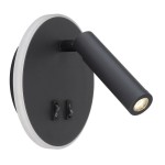 DEKORAT. STENSKA SVETILKA MANY 6W ČRNA WW - slika 9