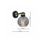 DEKORAT. STENSKA SVETILKA MILAGRO OMEGA 1XE27 MLP6528 - slika 8