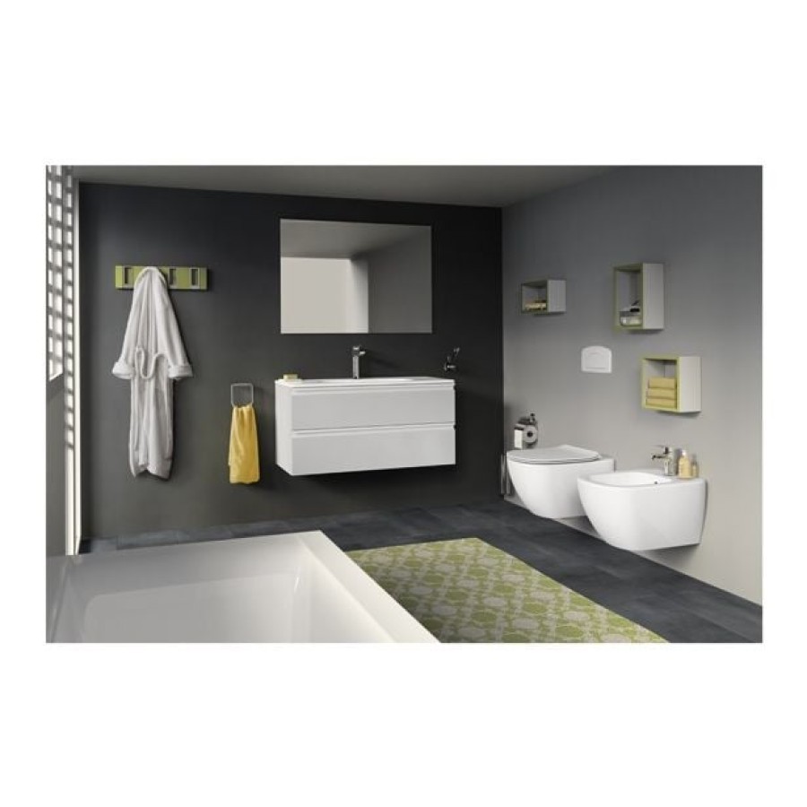DESKA ZA WC ŠKOLJKO IDEAL STANDARD TESI THIN SOFT CLOSE KOVINSKI VIJAKI - slika 4