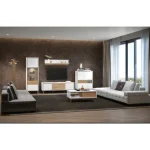 Dnevna soba SAMAR . Dnevna soba SAMAR je elegantna dopolnitev vašega dnevnega prostora in bo zagotovo privabljala poglede obiskovalcev. Kombinacija orehovega