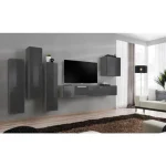 Dnevni regal AMELIE modernega videza bo prava izbira za osvežitev vašega dnevnega prostora. Vrata omaric se odpirajo s push-click sistemom. Izdelek je