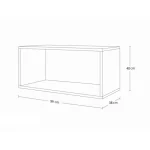 Dnevni regal BOX11 bela . Regal BOX11 bela je prostoren in praktičen, z umirjenim šarmom se preprosto zlije v vaš dnevni prostor. Odpira se s sistemom "push