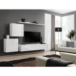 Dnevni regal DANI . Dnevni regal DANI modernega videza bo prava izbira za osvežitev vašega dnevnega prostora. Vrata omaric se odpirajo s push-click sistemom.