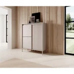 Dnevni regal FIFIJA - bež . Dnevni regal FIFIJA - bež, je eleganten kos pohištva, ki popestri vaš prostor s svojim luksuznim dizajnom. Narejen je iz