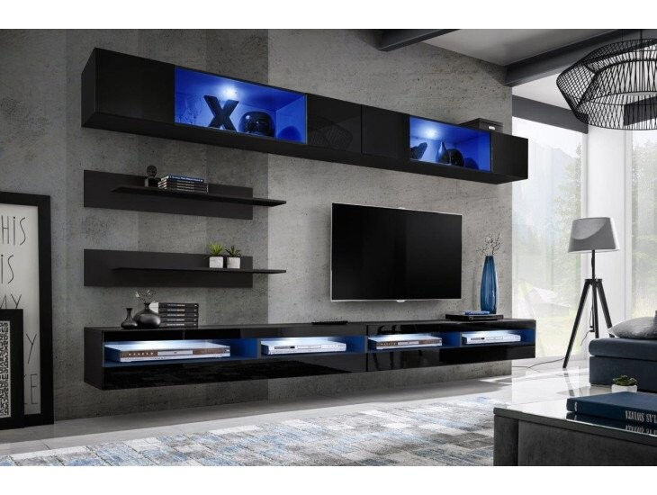 Dnevni regal FILIP modernega videza bo prava izbira za osvežitev vašega dnevnega prostora. Vrata omaric se odpirajo s push-click sistemom. Barve: - bela mat/