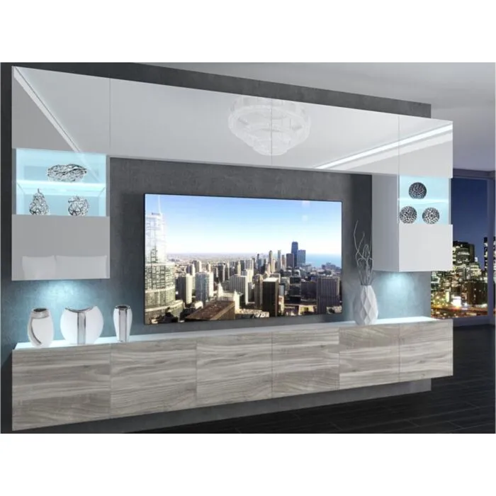 Dnevni regal GABI Dnevni regal GABI . Dnevni regal GABI modernega dizajna in elegantnega videza. Regal je prostoren in praktičen, popestril bo vaš dnevni prostor. Stranice so