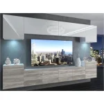 Dnevni regal IVERY . Dnevni regal IVERY se bo odlično podal v vaš dnevni prostor. Stranice so v mat barvi, ličnice pa v visokem sijaju bele ali črne barve.