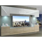 Dnevni regal IVERY . Dnevni regal IVERY se bo odlično podal v vaš dnevni prostor. Stranice so v mat barvi, ličnice pa v visokem sijaju bele ali črne barve.