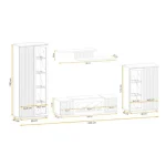 Dnevni regal KAMERON . Dnevni regal KAMERON, kateremu bio kamin v črni barvi doda eleganco ter atraktivnost. Moderen dizajn z dodatki, črnega stekla ter