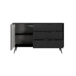 Dnevni regal LILJA 2 - črna . Dnevni regal LILJA 2 - črna, je eleganten kos pohištva, ki popestri vaš prostor s svojim luksuznim dizajnom. Narejen je iz