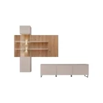 Dnevni regal LUXUR 1 . Dnevni regal LUXUR 1 je modernega dizajna. Kombinacija preprostega in privlačnega dizajna se bo podal v vsak prostor. Regal ima v