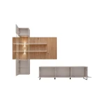 Dnevni regal LUXUR 1 . Dnevni regal LUXUR 1 je modernega dizajna. Kombinacija preprostega in privlačnega dizajna se bo podal v vsak prostor. Regal ima v