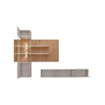 Dnevni regal LUXUR 2 . Dnevni regal LUXUR 2 je modernega dizajna. Kombinacija preprostega in privlačnega dizajna se bo podal v vsak prostor. Regal ima v