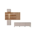 Dnevni regal LUXUR 3 . Dnevni regal LUXUR 3 je modernega dizajna. Kombinacija preprostega in privlačnega dizajna se bo podal v vsak prostor. Regal ima na