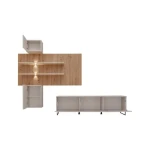 Dnevni regal LUXUR 3 . Dnevni regal LUXUR 3 je modernega dizajna. Kombinacija preprostega in privlačnega dizajna se bo podal v vsak prostor. Regal ima na