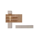 Dnevni regal LUXUR 4 . Dnevni regal LUXUR 4 je modernega dizajna. Kombinacija preprostega in privlačnega dizajna se bo podal v vsak prostor. Regal ima na