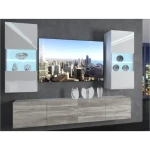 Dnevni regal MADISON . Dnevni regal MADISON modernega videza bo prava izbira za osvežitev vašega dnevnega prostora. Stranice so v mat barvi, ličnice pa v