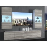 Dnevni regal MADISON . Dnevni regal MADISON modernega videza bo prava izbira za osvežitev vašega dnevnega prostora. Stranice so v mat barvi, ličnice pa v