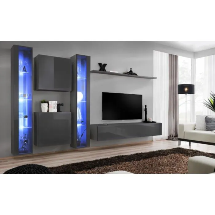 Dnevni regal MARK Dnevni regal MARK . Dnevni regal MARK je moderno oblikovan in elegantnega videza. Vrata omaric se odpirajo s push-click sistemom. V ceno je vključena tudi