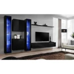 Dnevni regal MARK . Dnevni regal MARK je moderno oblikovan in elegantnega videza. Vrata omaric se odpirajo s push-click sistemom. V ceno je vključena tudi