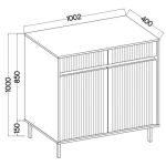 Dnevni regal MILI bež . Dnevni regal MILI bež je elegantna in funkcionalna izbira za vsak dom. Korpus je izdelan iz kakovostne laminirane plošče debeline